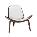 White Faux Leather Armless Accent Chair D732