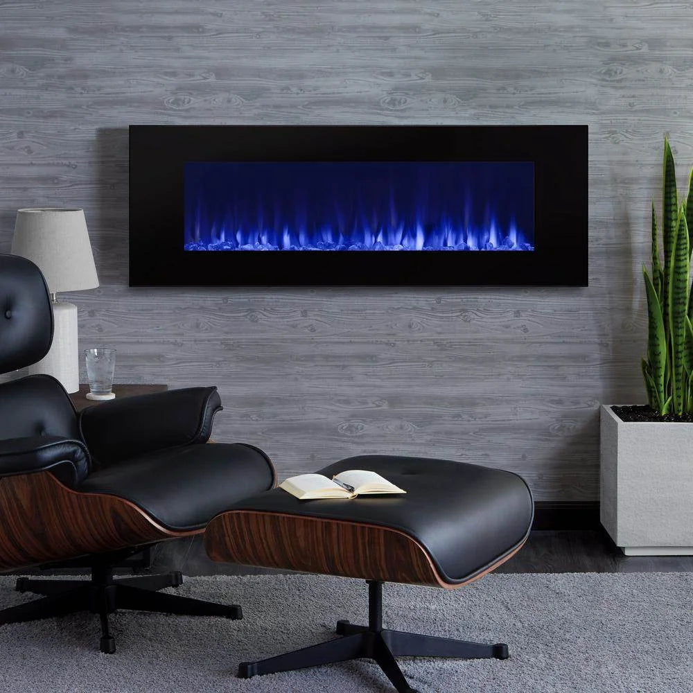 Black Wall Mounted Electric Fireplace W281