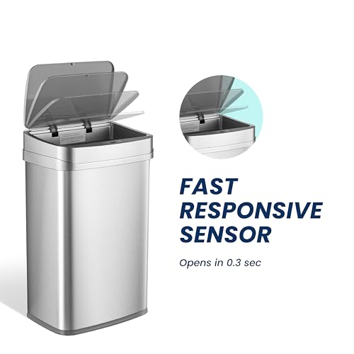 13 Gallon Odor Neutralizing Motion Sensor Trash Can H19301