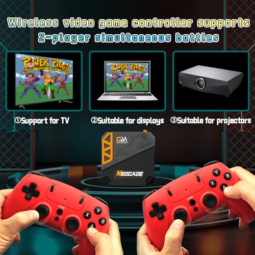 Retro Gaming Console with 2.4G Wireless Controllers C326