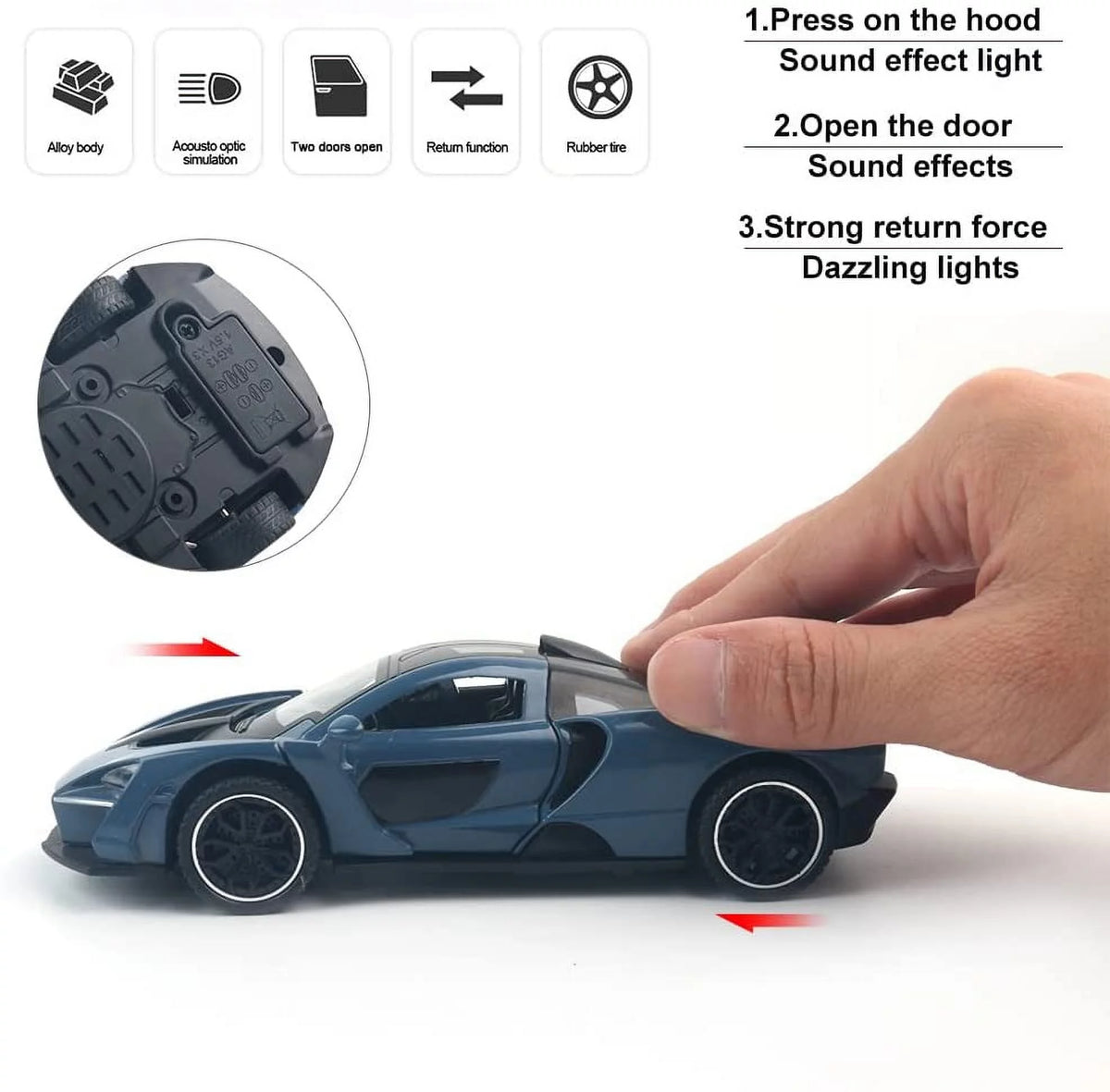 Die-casting Toy Car 1:32 Scale Zinc Alloy Model with Light and Music X32420