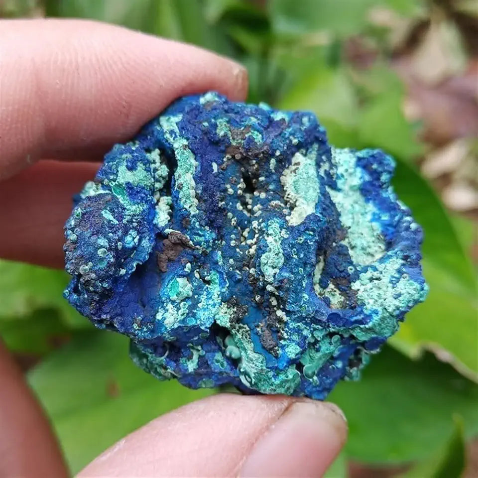 Azurite Malachite Geode Crystal Mineral Specimen 85-110g W824201