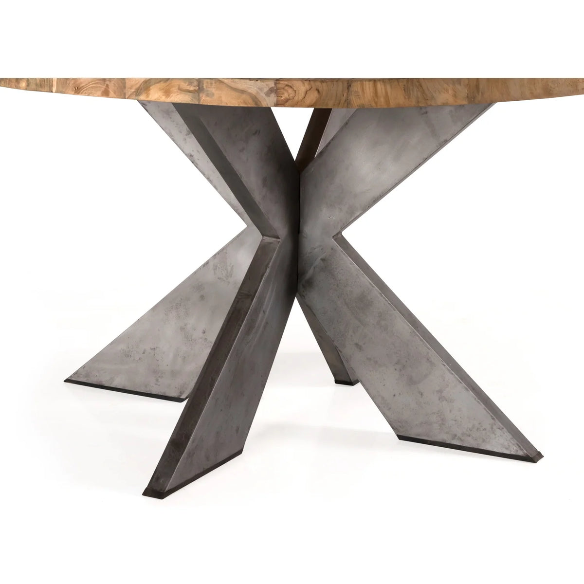 Round Recycled Teak Wood Dining Table K605911