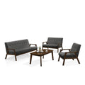 Grey Mid Century Wood 4pc Living Room Set F597141