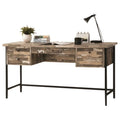 Writing Desk in Salvaged Cabin and Black D5693