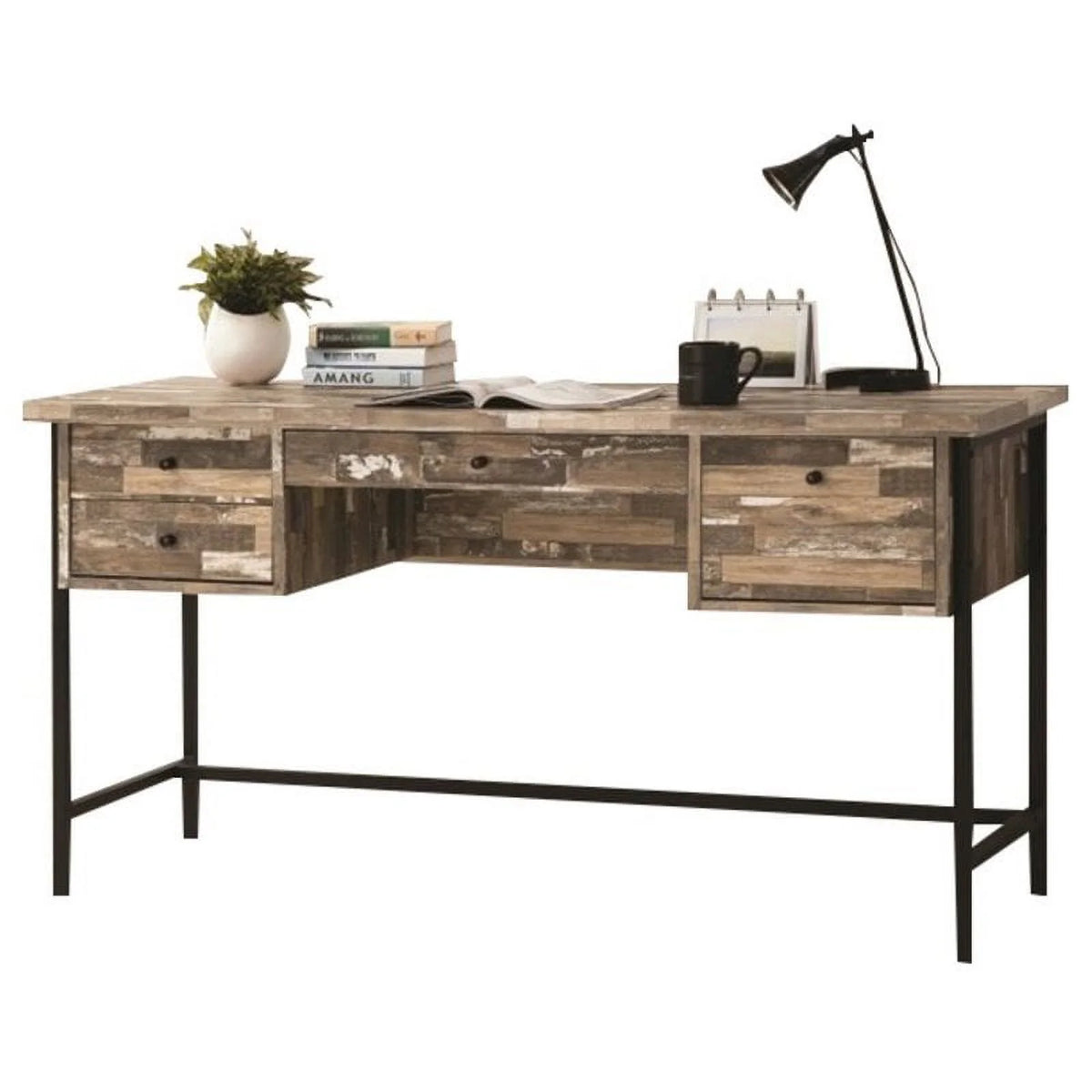 Writing Desk in Salvaged Cabin and Black D5693