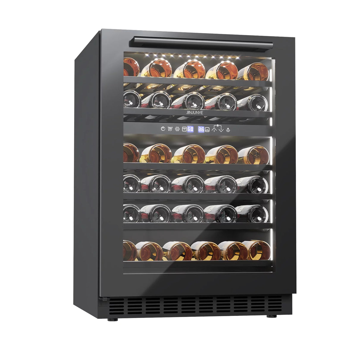 24" 56 Bottle Dual Zone Wine Cooler Refrigerator Q7257