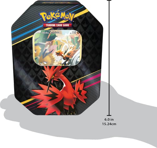 Pokémon TCG Crown Zenith Tin Galarian Zapdos 5 Booster Packs H902