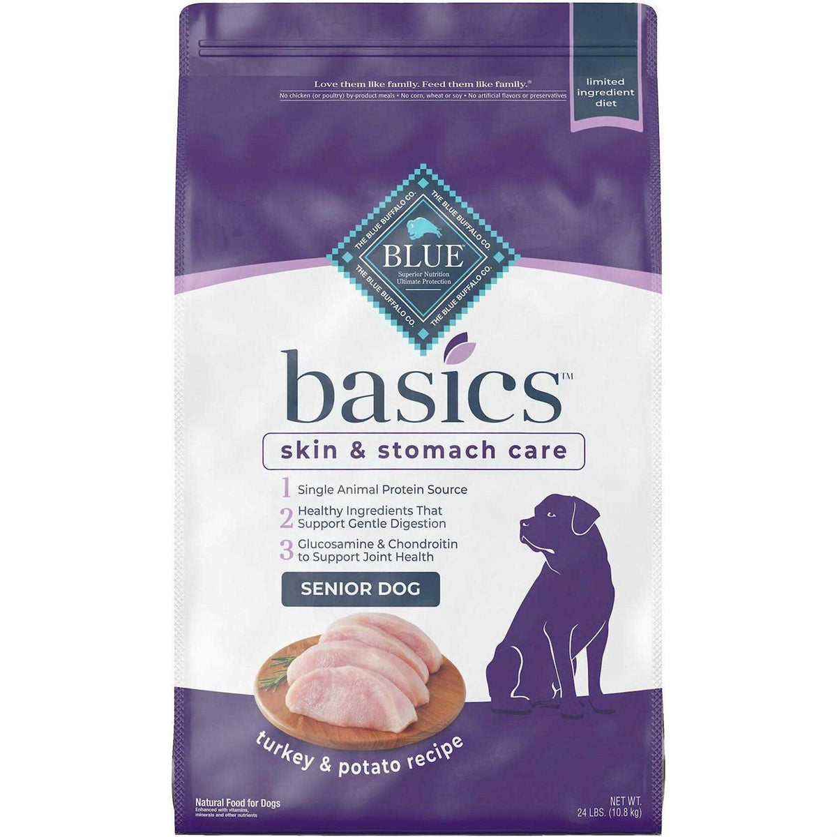 Turkey & Potato Recipe Senior Dry Dog Food A5562
