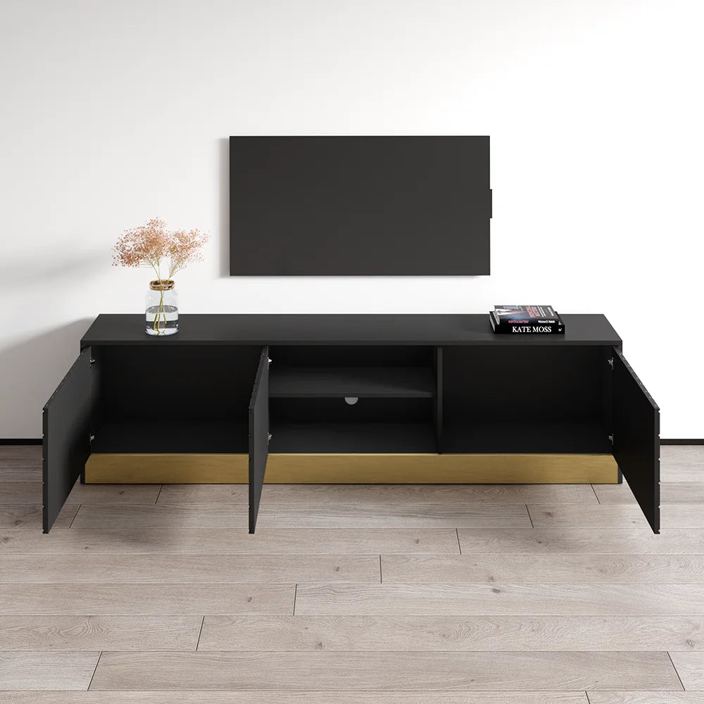 High Gloss TV Stand with Storage Cabinets W467275