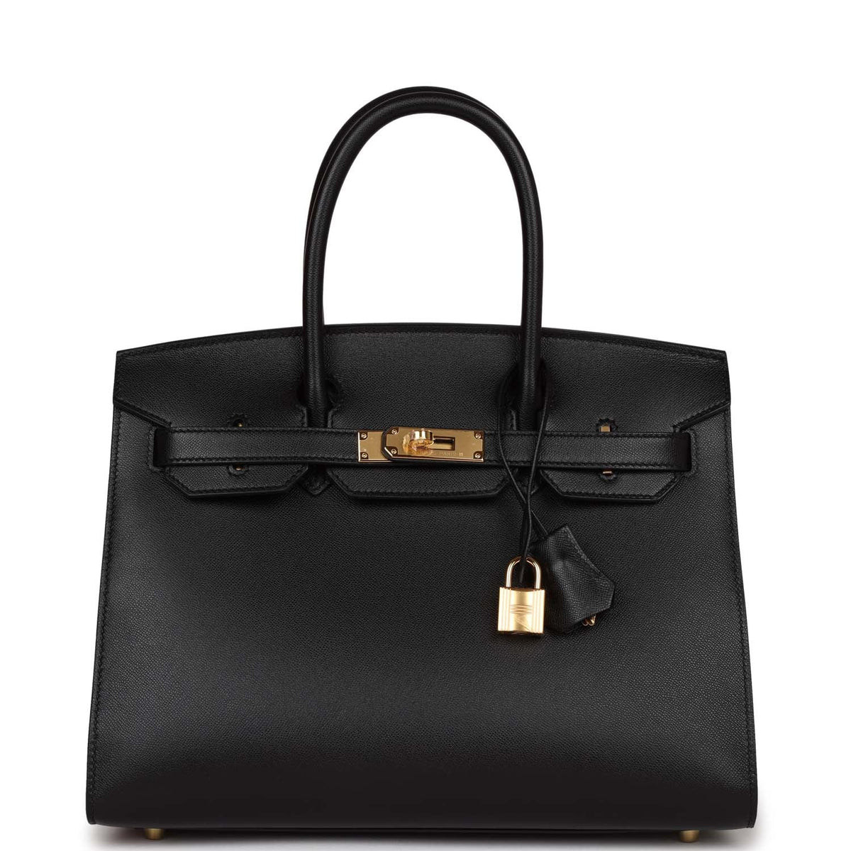 Black Leather Handbag U1006