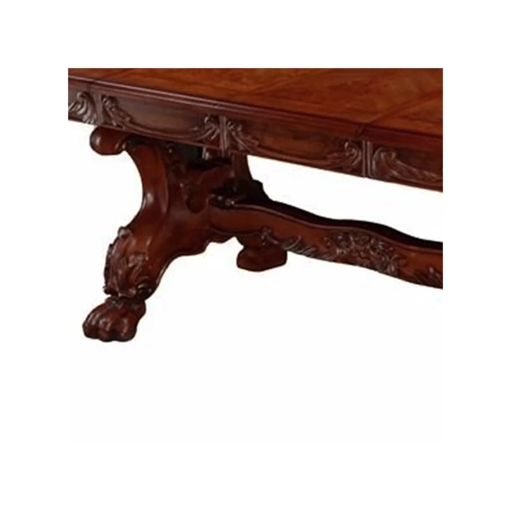 Brown Wooden Dining Table with Lion Claw Feet H99859