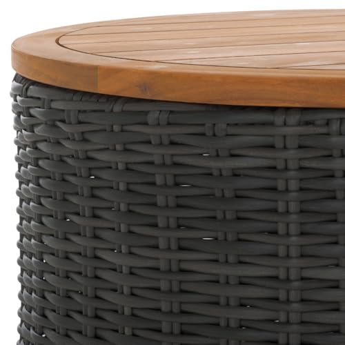 Natural Brown Faux Wicker Storage Coffee Table K623467