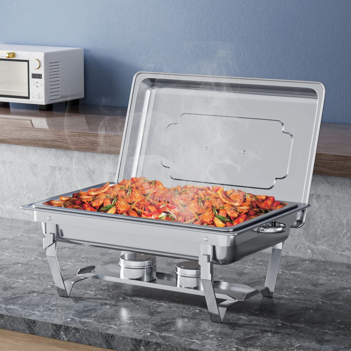 2 Pack 8QT Stainless Steel Chafing Dish Buffet Set H980