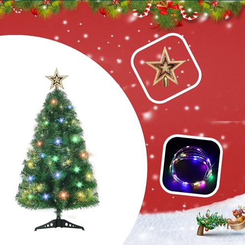 24" Tabletop Artificial Christmas Tree with Ornaments & LED String Lights Q56503