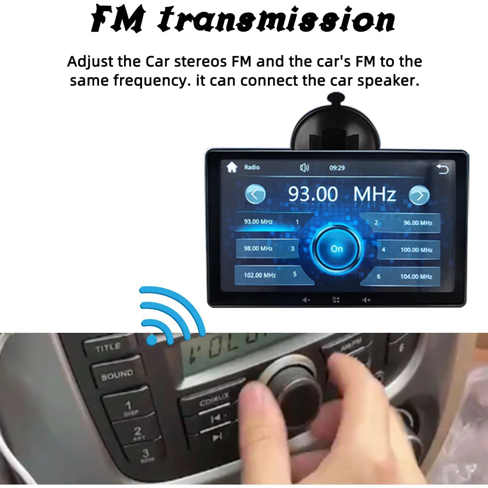 Portable Wireless Apple Carplay Android Auto 7'' Touch Screen Car Stereo X415
