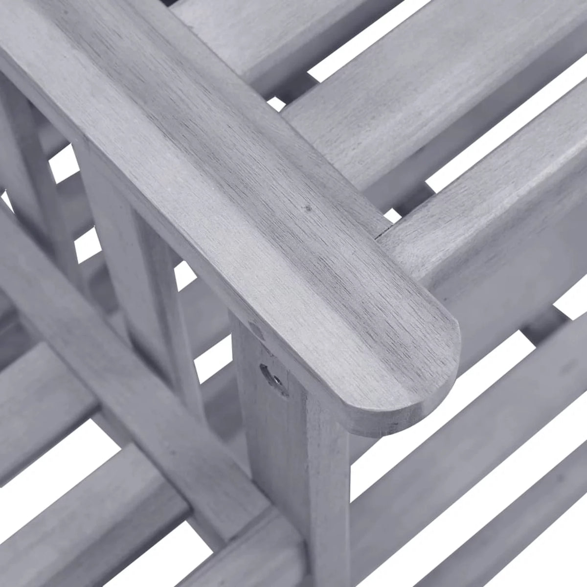 Gray Acacia Wood Bistro Set with Storage Shelf S532