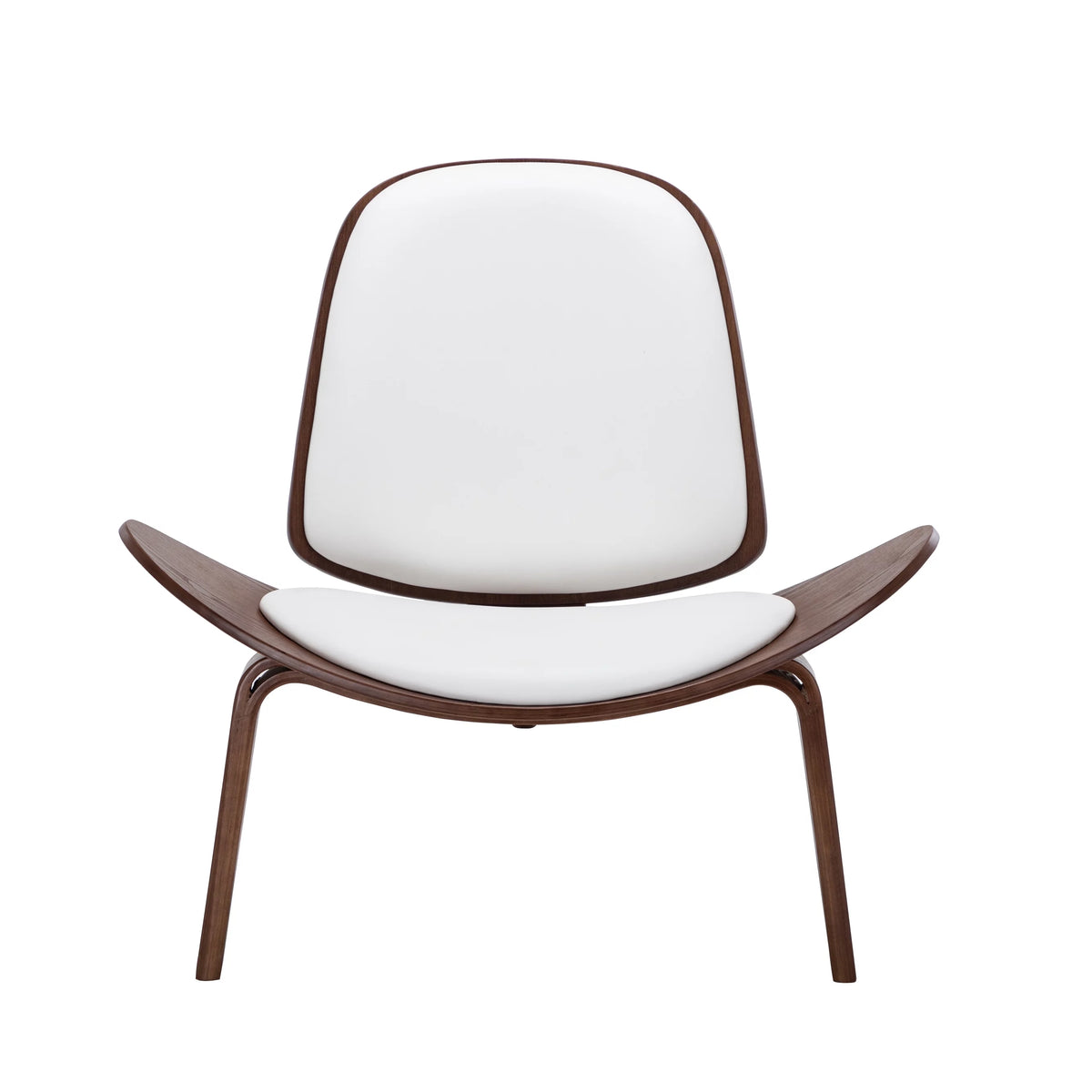 White Faux Leather Armless Accent Chair D732