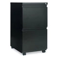 Black Two-Drawer Metal Pedestal File Z50581