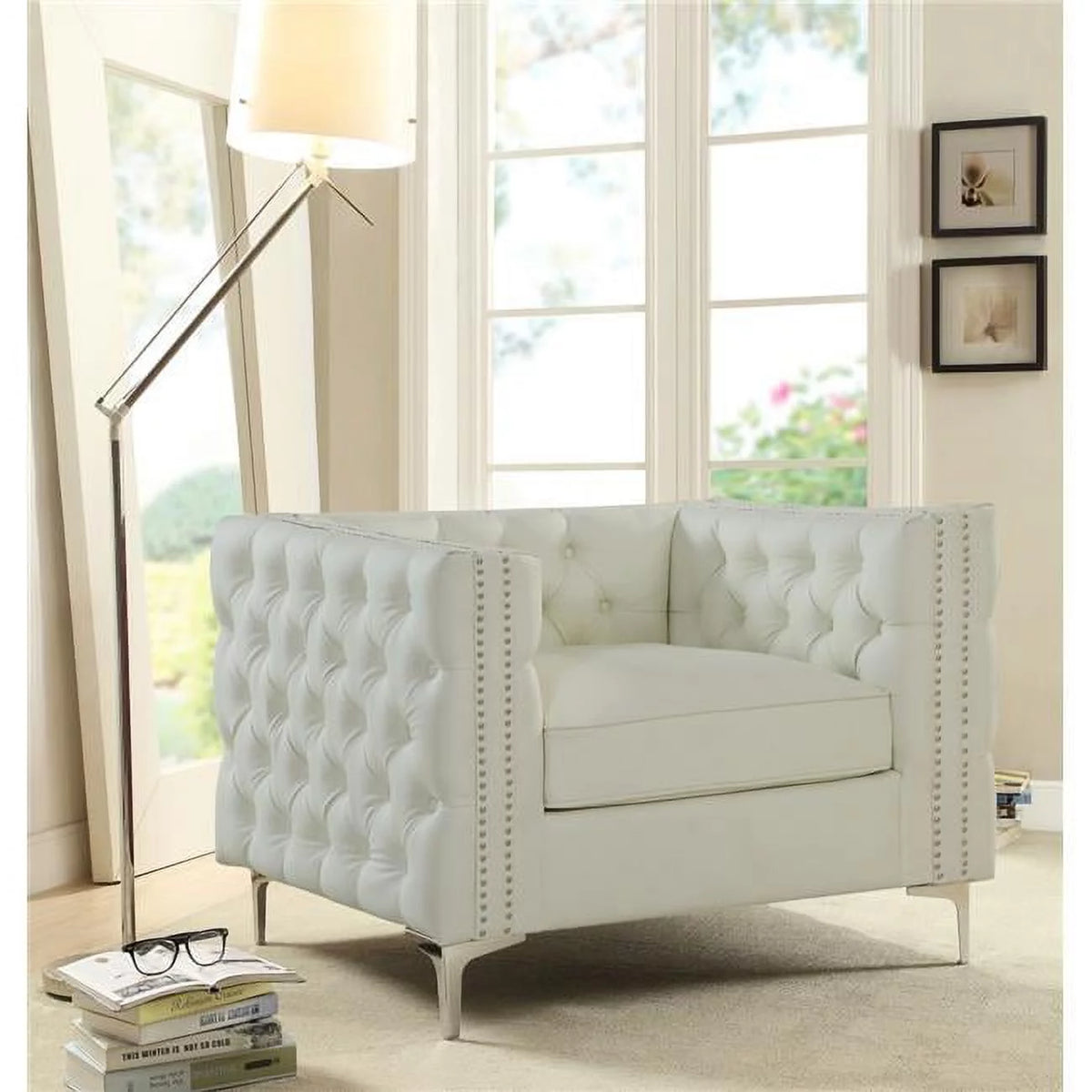 Cream Accent Club Chair A2217