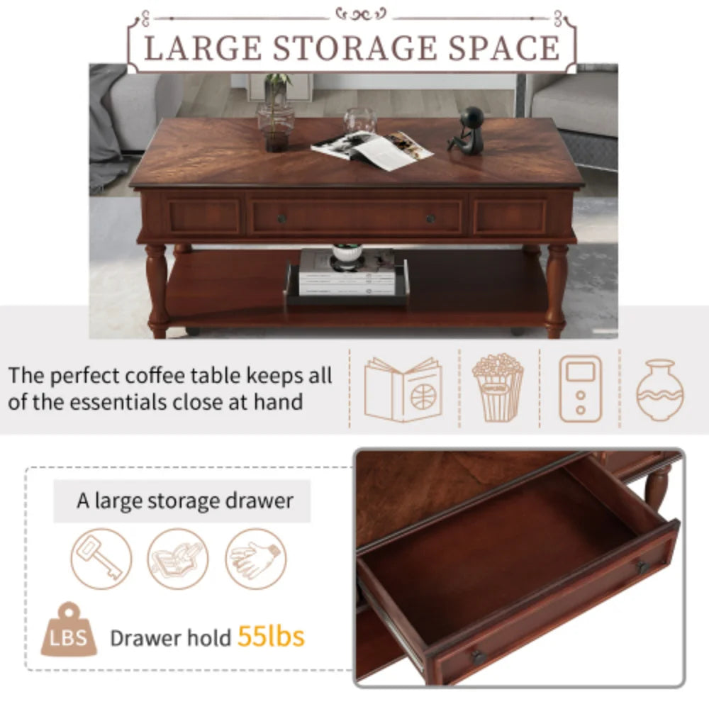 Cocktail Table with Caster Wheels Espresso P974337