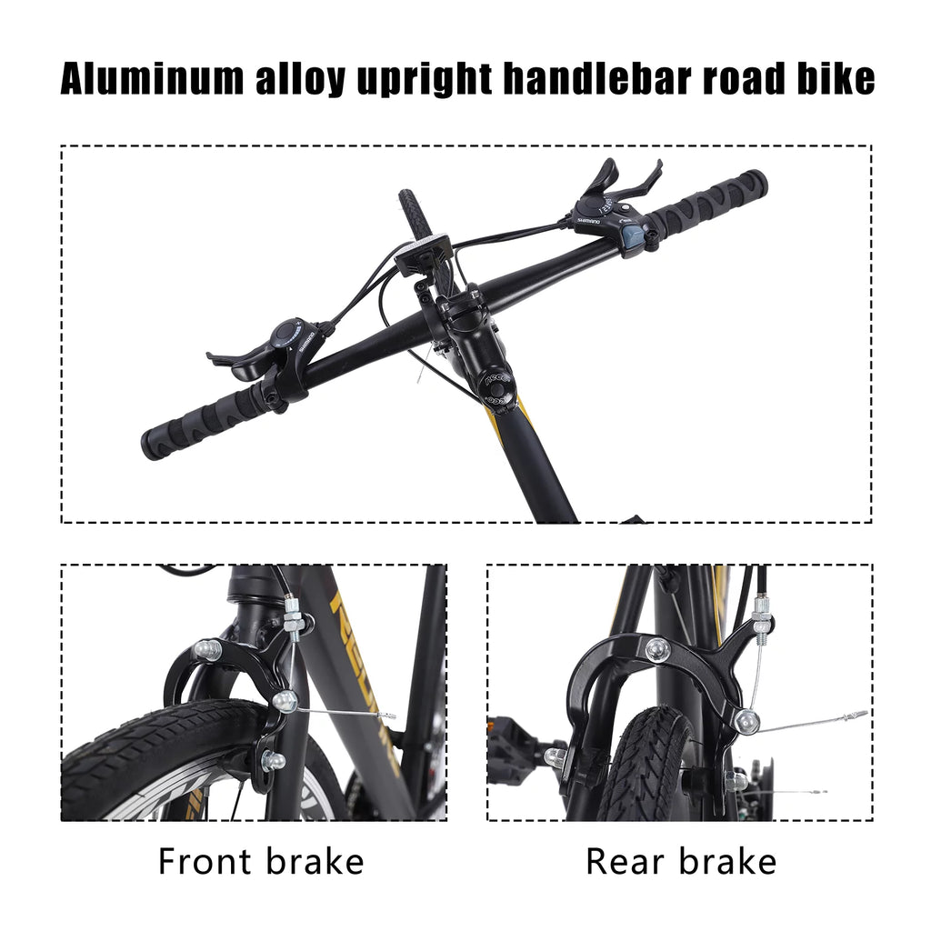 21 Speed 700C Wheels Aluminum Frame Road Bike D707