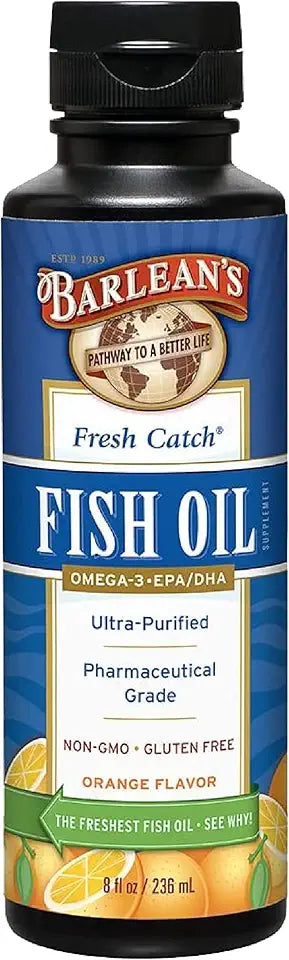 Omega 3 Fish Oil Liquid EPA and DHA Orange Flavored 8 oz C3597