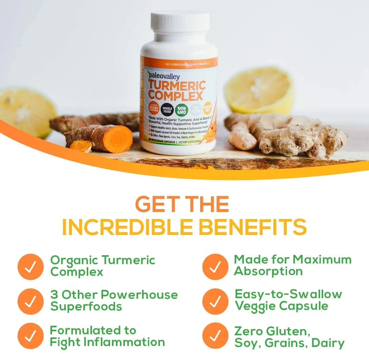 Organic Turmeric Complex 60 Vegetarian Capsules A67530