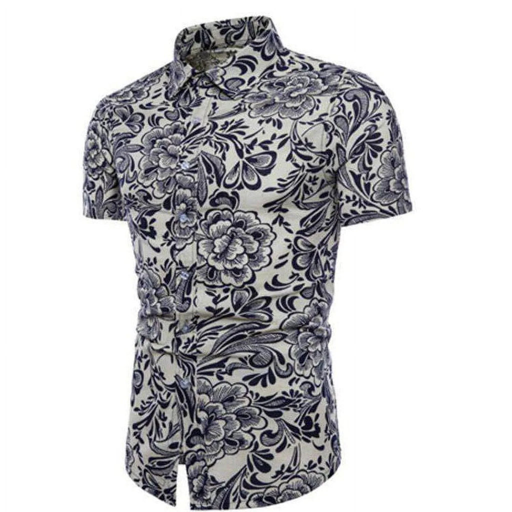 Floral Hawaiian Shirt and Shorts 2 Piece Set F663