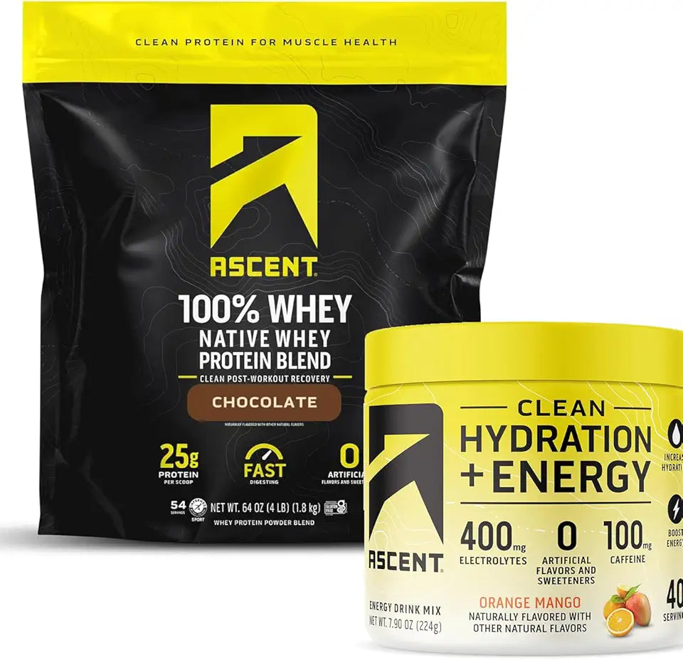 Chocolate Whey Protein Powder and Orange Mango Electrolytes E599911