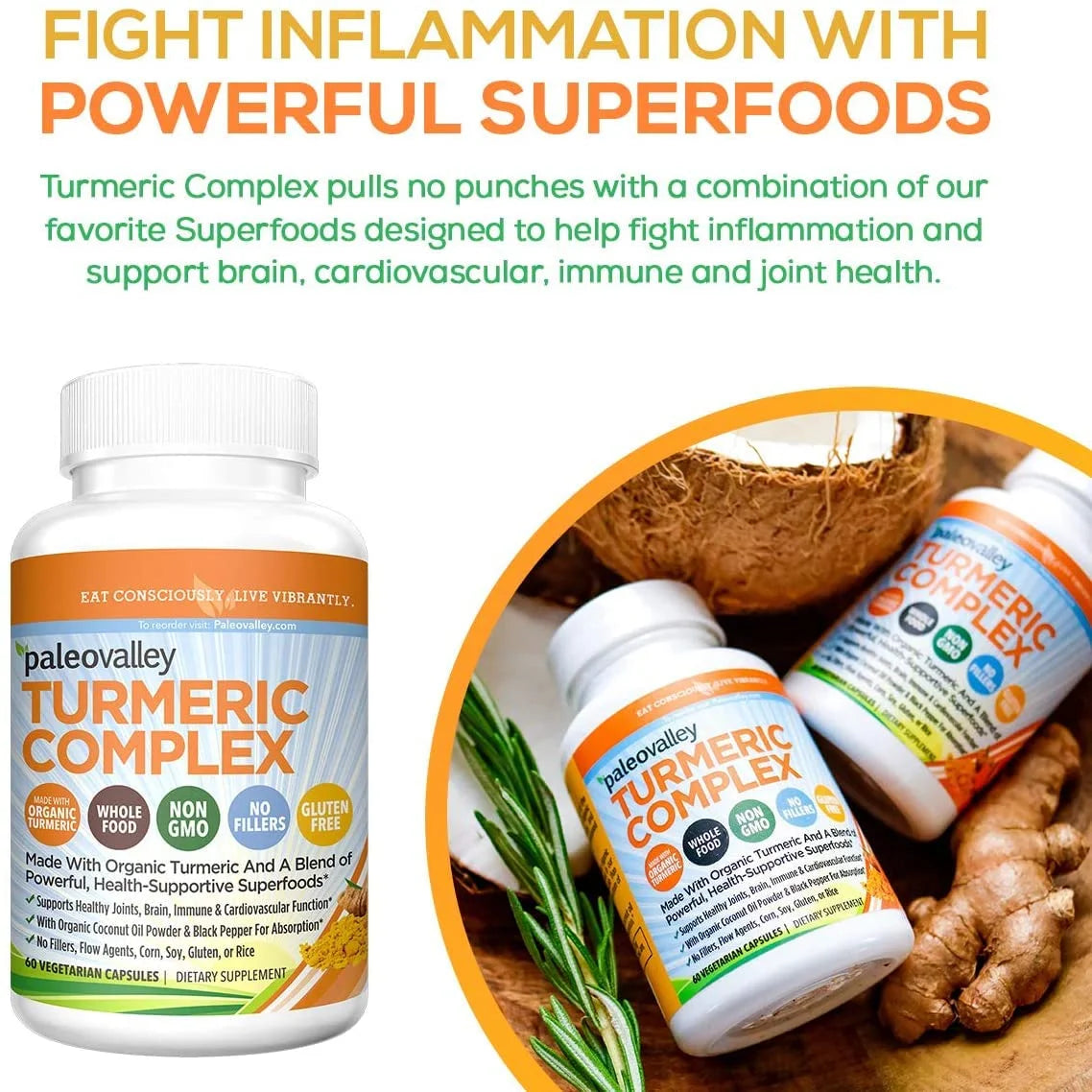 Organic Turmeric Complex 60 Vegetarian Capsules A67530