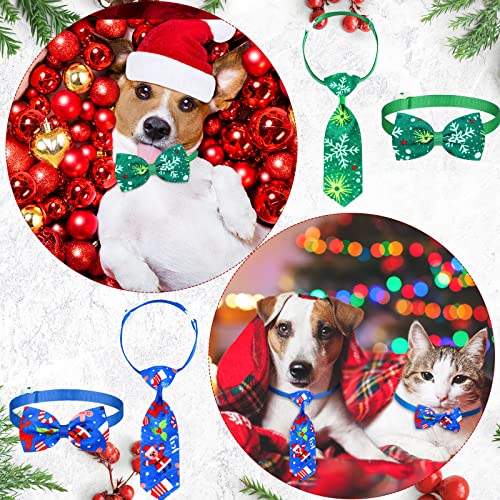 50 Pieces Dog Bow Tie Collar Set with Adjustable Collar U213