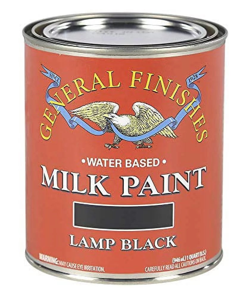 Water Based Milk Paint, 1 Quart, Lamp Black P1331