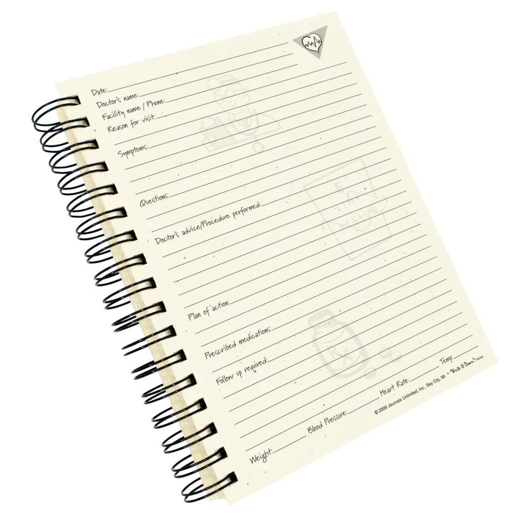 Medical Records Journal Log Book Kraft Hard Cover T214