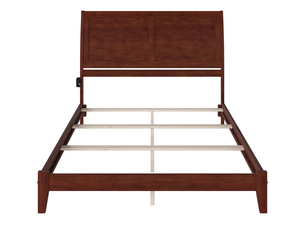 King Wood Traditional Bed Frame with Sleigh Headboard P62669