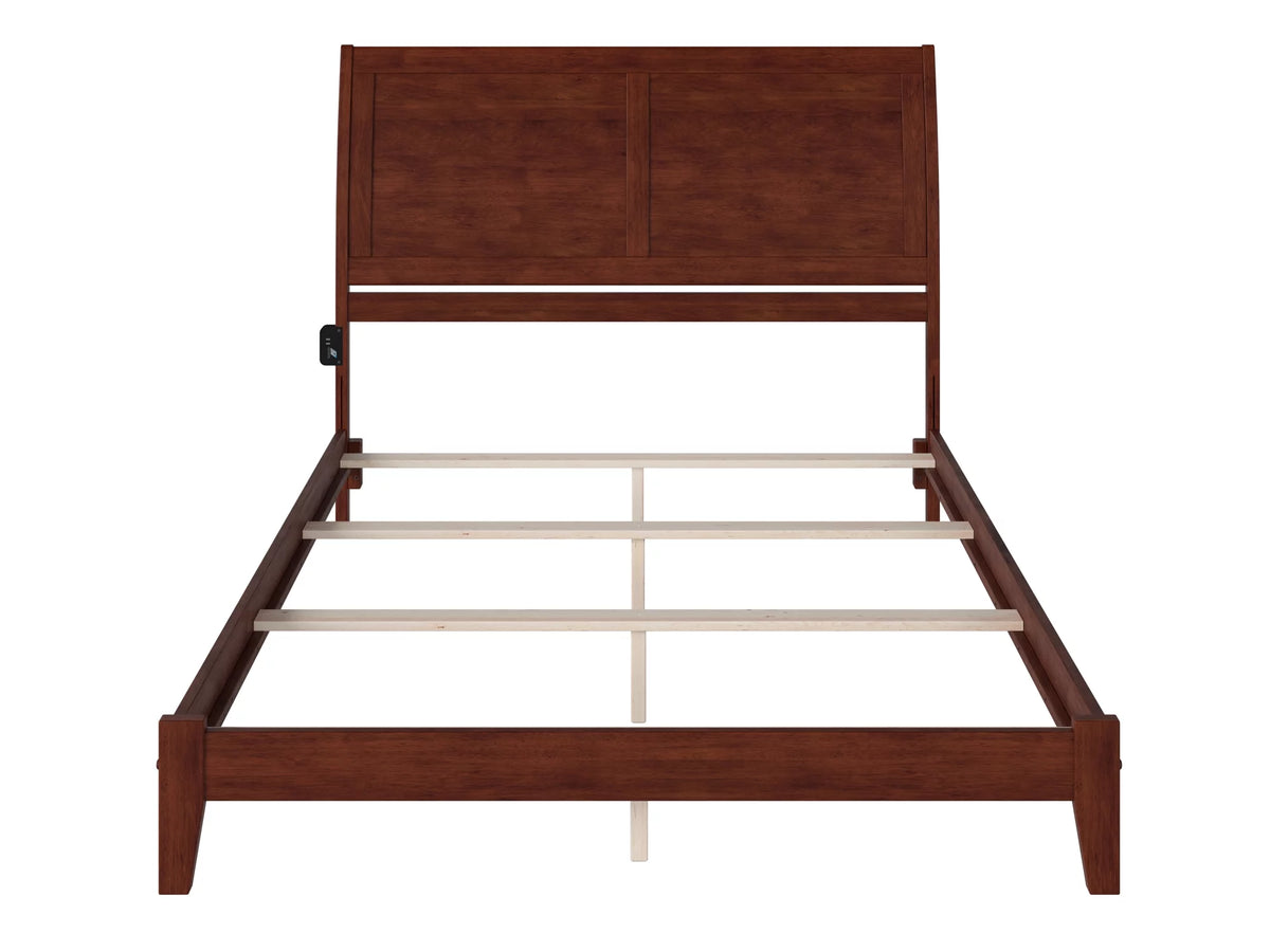 King Wood Traditional Bed Frame with Sleigh Headboard P62669