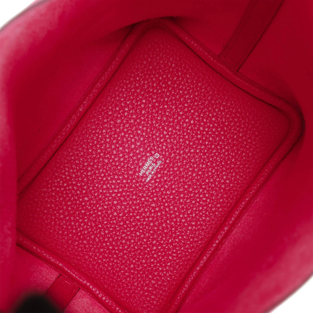 Framboise Clemence and Matte Alligator Touch 18 Picotin Lock T52497