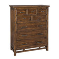 Brown 6-Drawer Wood Chest Q8064