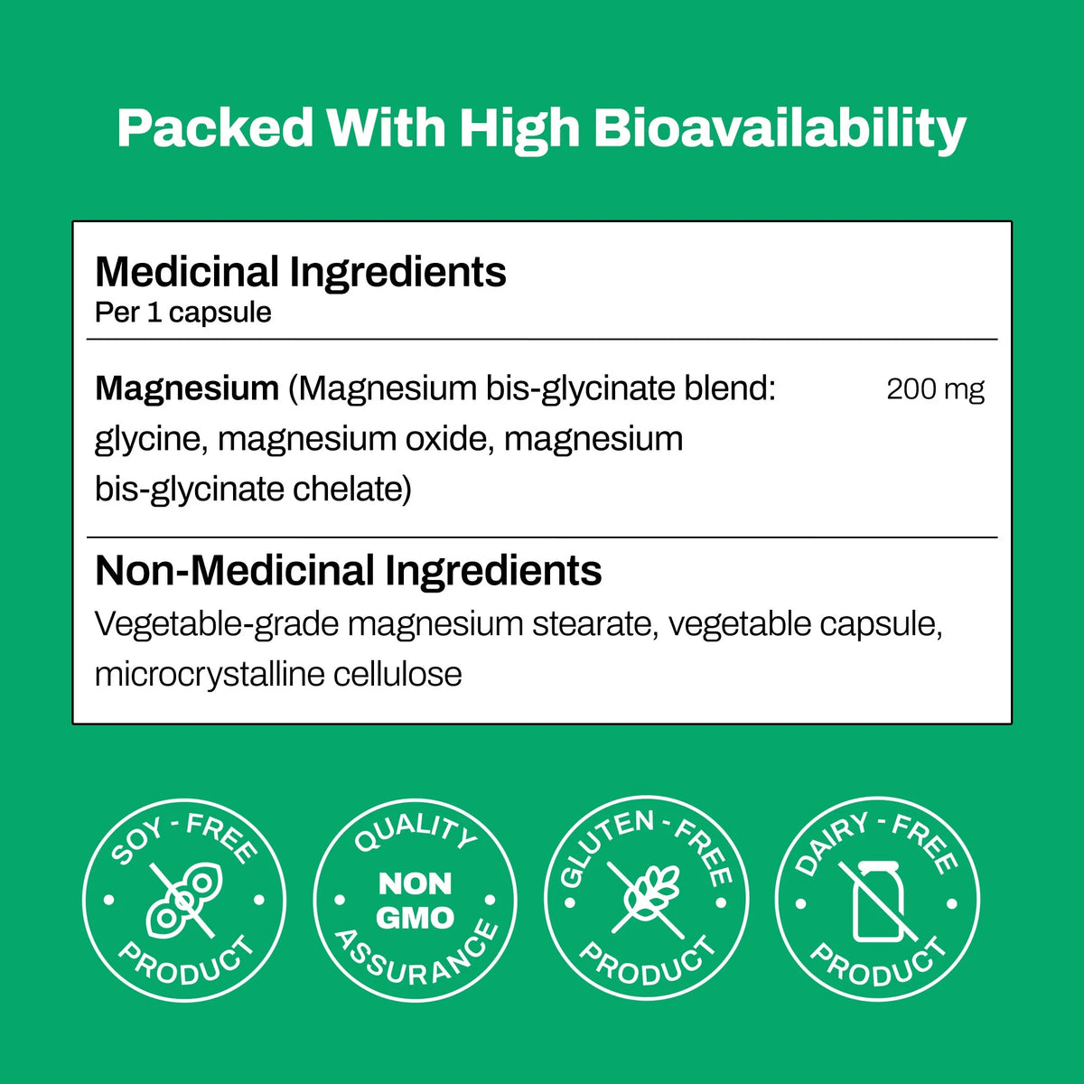 Magnesium Bisglycinate Capsules 240 Counts J3004