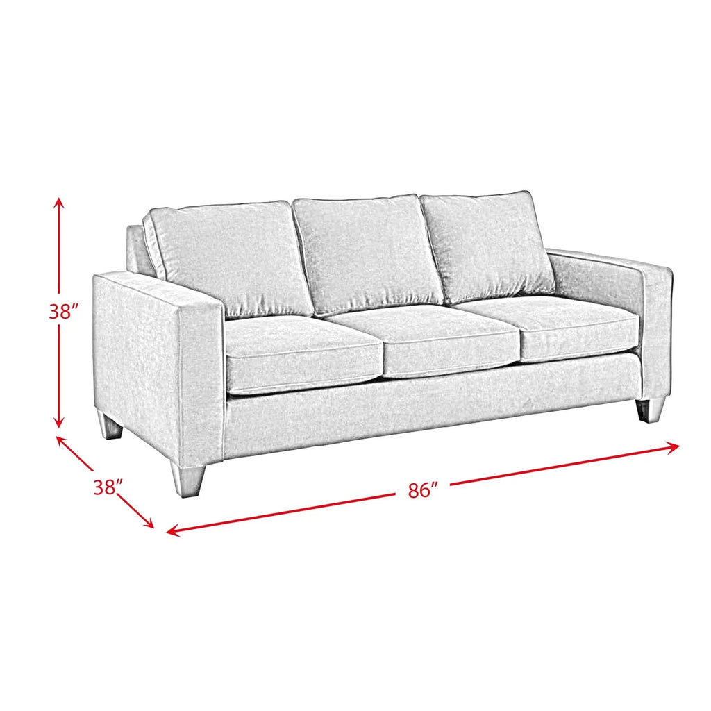 Gray Wood & Fabric Sofa and Loveseat Set of 2 F829