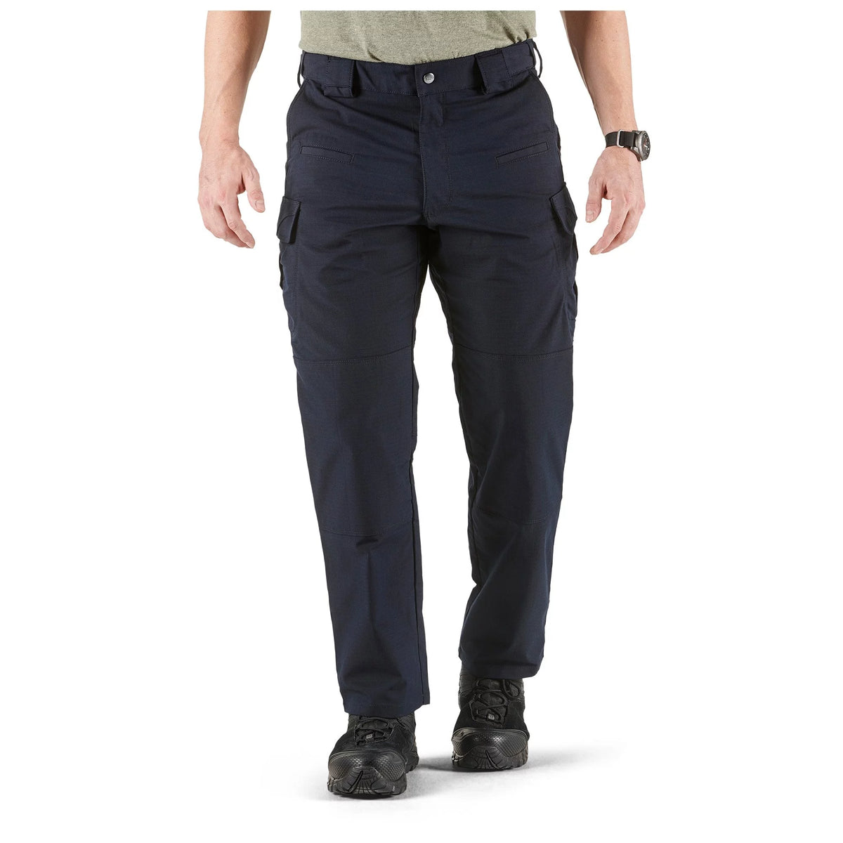 Men's Stretchable Flex-Tac Fabric Pants, Dark Navy, 34W x 32L T81437