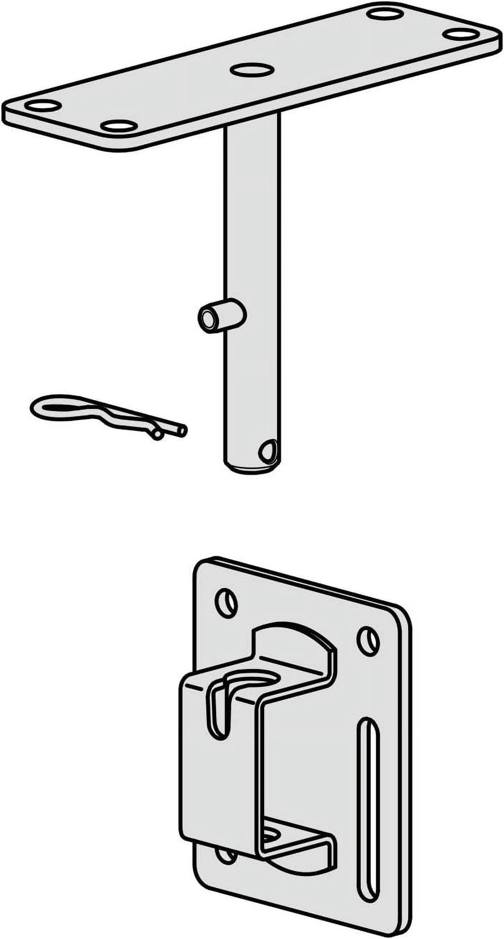 Dual Square Rail Vertical Surface Mount T5045