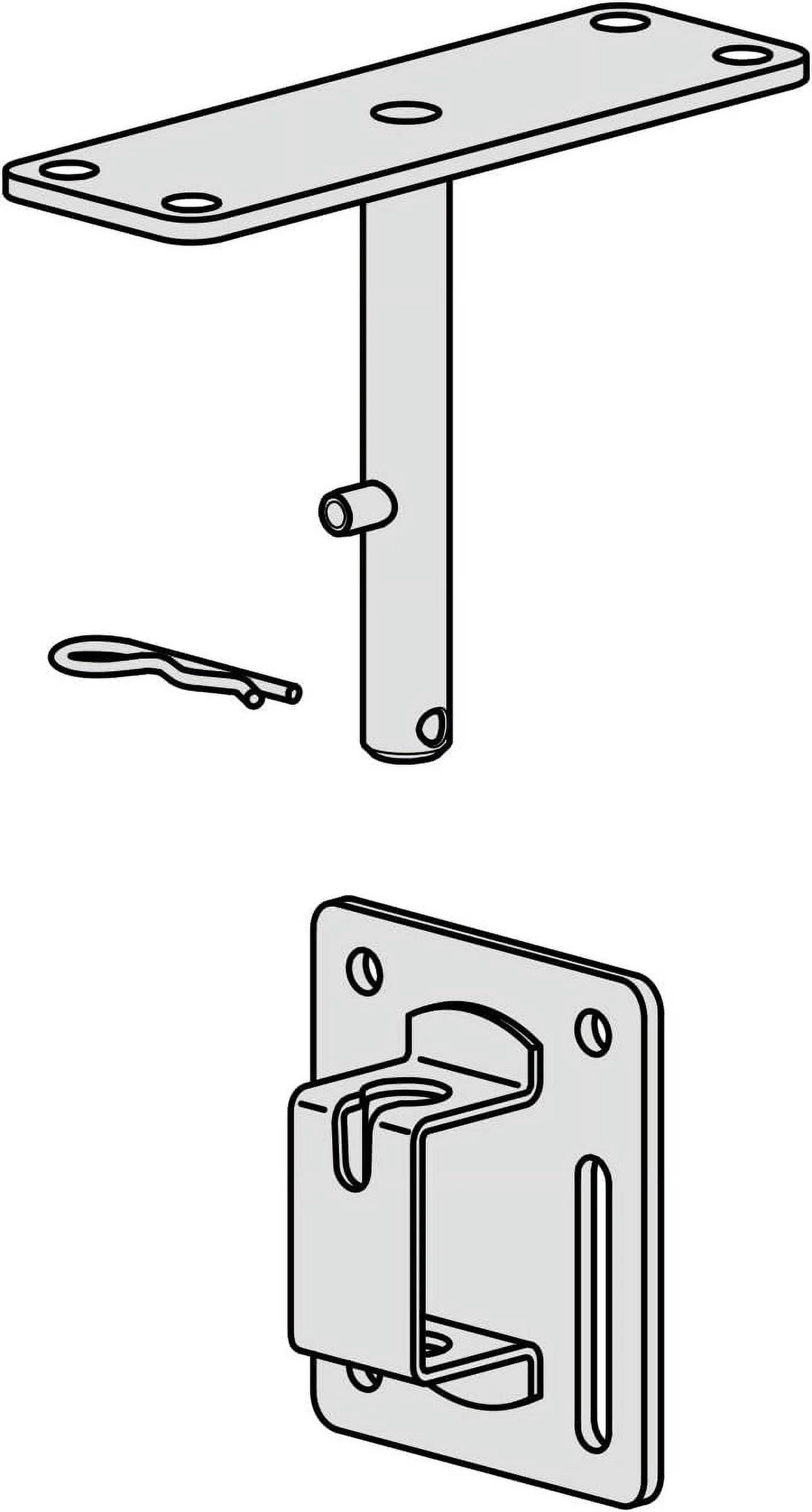 Dual Square Rail Vertical Surface Mount T5045