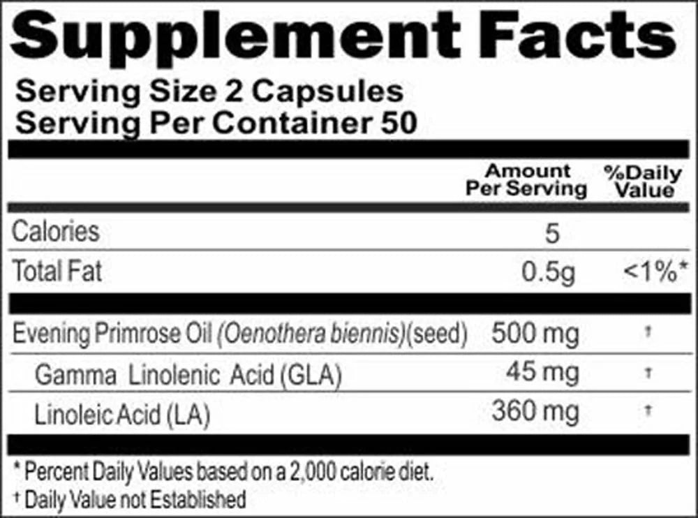 Evening Primrose Oil 1000mg 90mg 200 Caps Y935