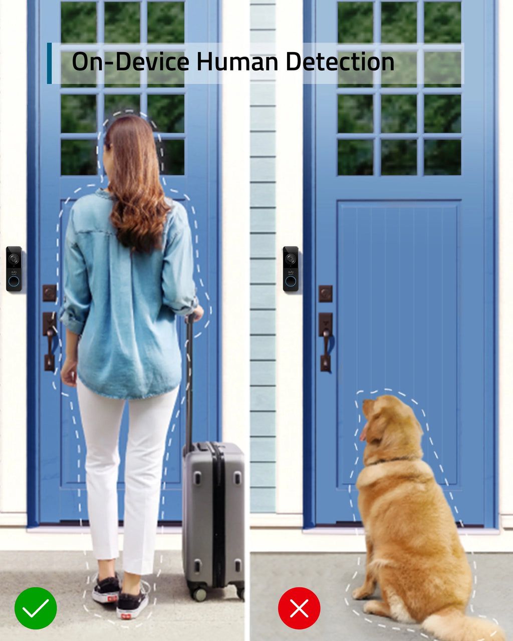 Wireless 1080p Video Doorbell with Chime D7312