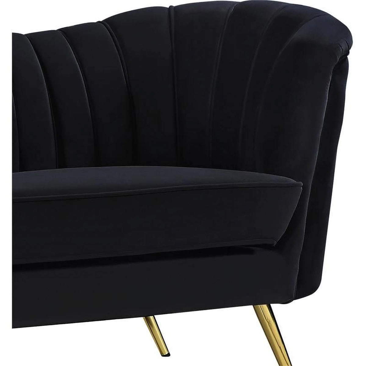 3-Piece Velvet Accent Chair Chaise & Loveseat D344742