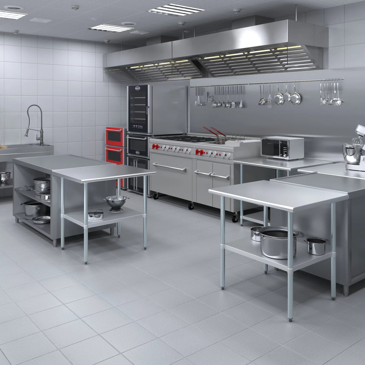 36" Stainless Steel Work Table with Undershelf C852534