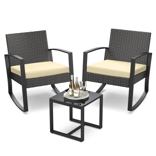 3 Pieces Patio Furniture Set with Coffee Table L828576