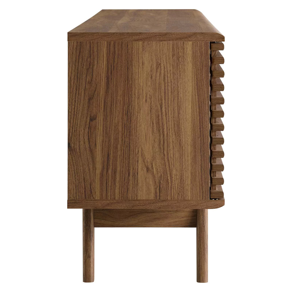 71" Walnut Media Console TV Stand O547733