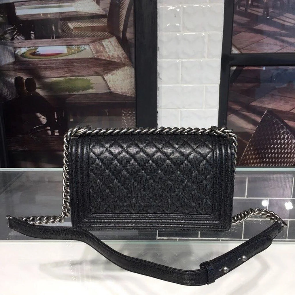Black Shoulder And Crossbody Handbag S8134
